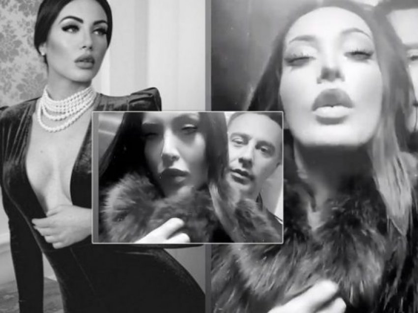 Modelja italiane publikon tjetër video në shoqëri të Robert Berishës