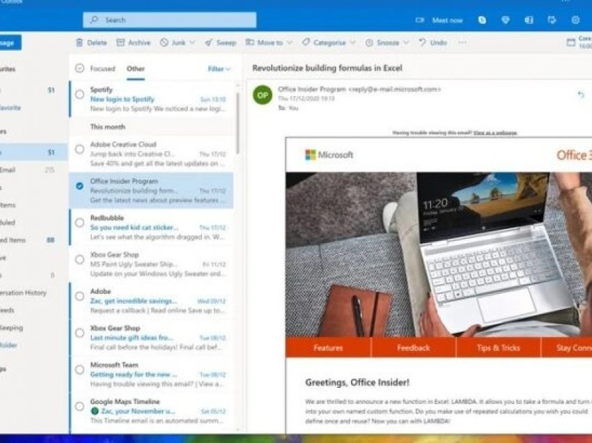 Microsoft do të ndërtojë një aplikacion të ri Outlook pnë ueb dhe desktop