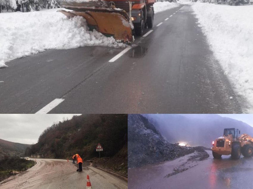 Shi, dëborë dhe rrëshqitje dherash/ ARRSH: Ja situata në akset rrugore kombëtare