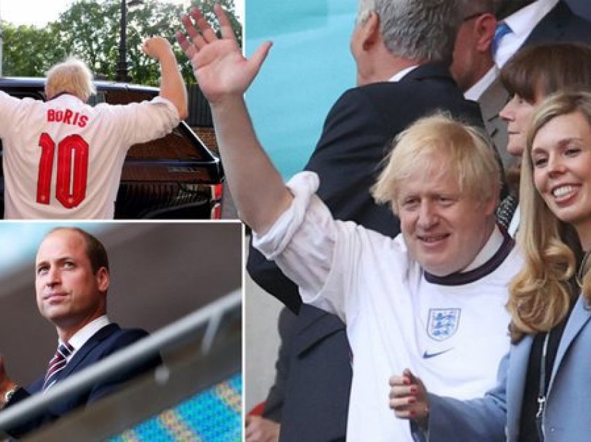 Sfida Angli-Danimarkë, Boris Johnson dhe Princi William shfaqen në stadium 