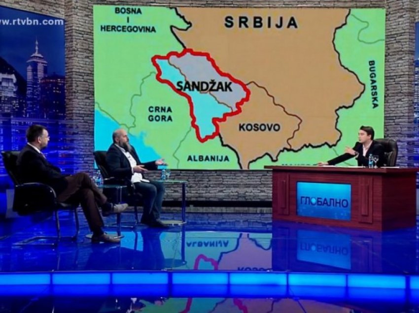 Televizioni serb publikon hartën e Kosovës dhe të Sanxhakut të ndarë nga Serbia, kjo ishte arsyeja