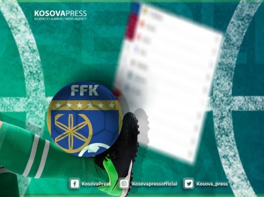 ​Renditja në Superligën e Kosovës pas 11 ndeshjeve të zhvilluara