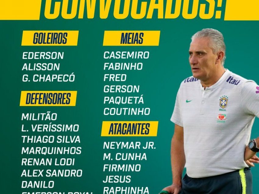 Brazili publikon listën