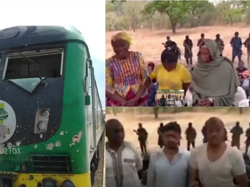 Sulmuesit e trenit në Nigeri publikojnë video të pengjeve