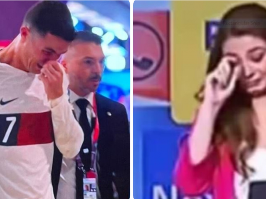 Gazetares i dhimbset Ronaldo, qan në TV live