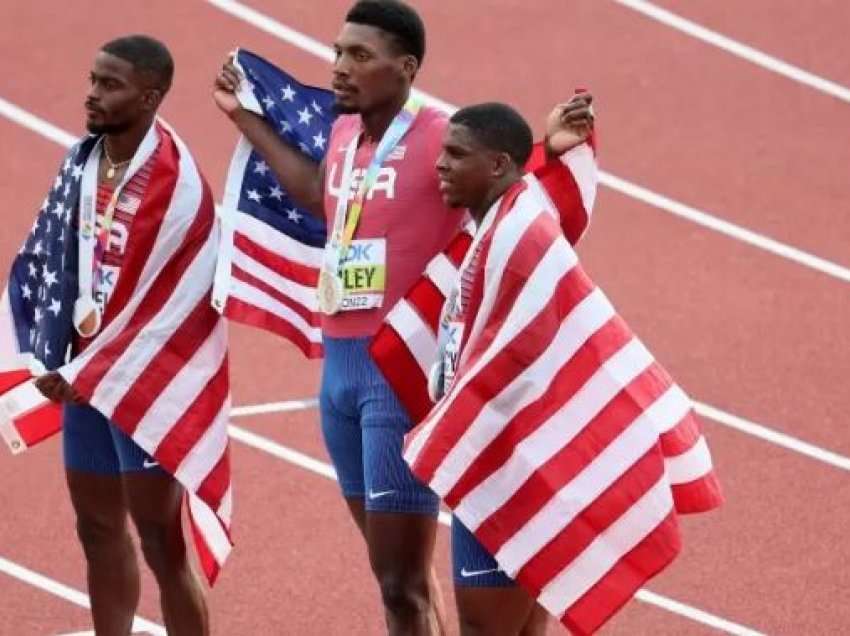 Amerikanët dominojnë garën e 100 metrave