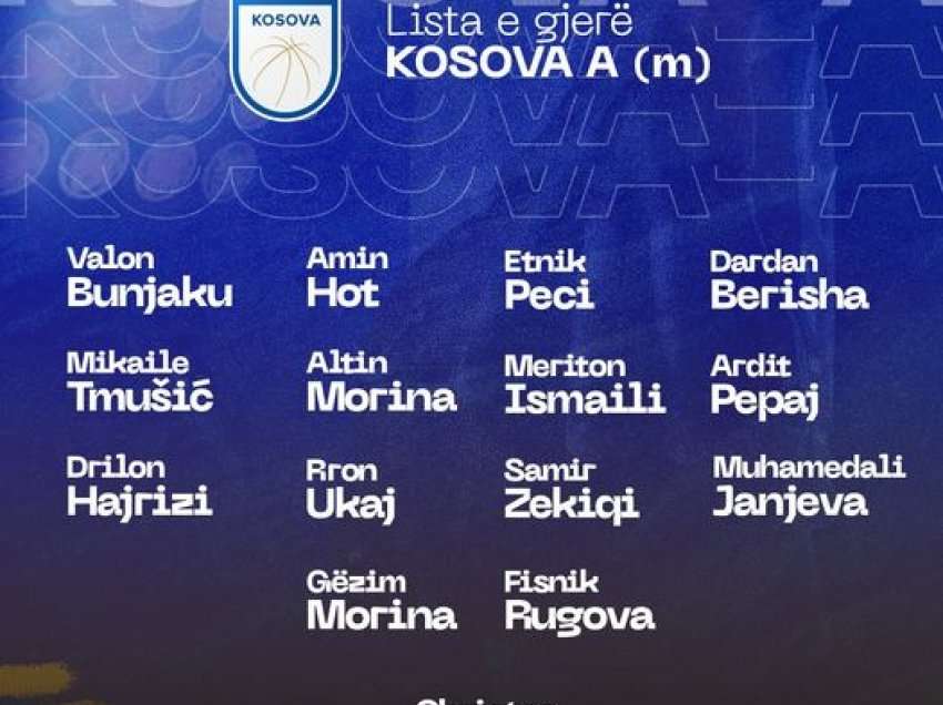 Publikohet lista e gjerë e Kosova A për ndeshjen ndaj Danimarkë