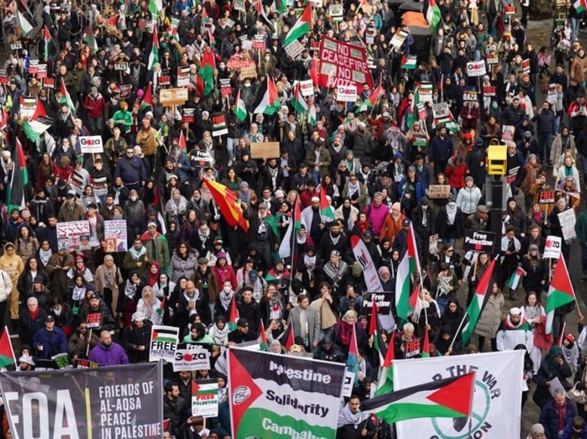 Mijëra persona “pushtuan” rrugët e Londrës, çfarë ndodhi në marshimin pro-palestinez