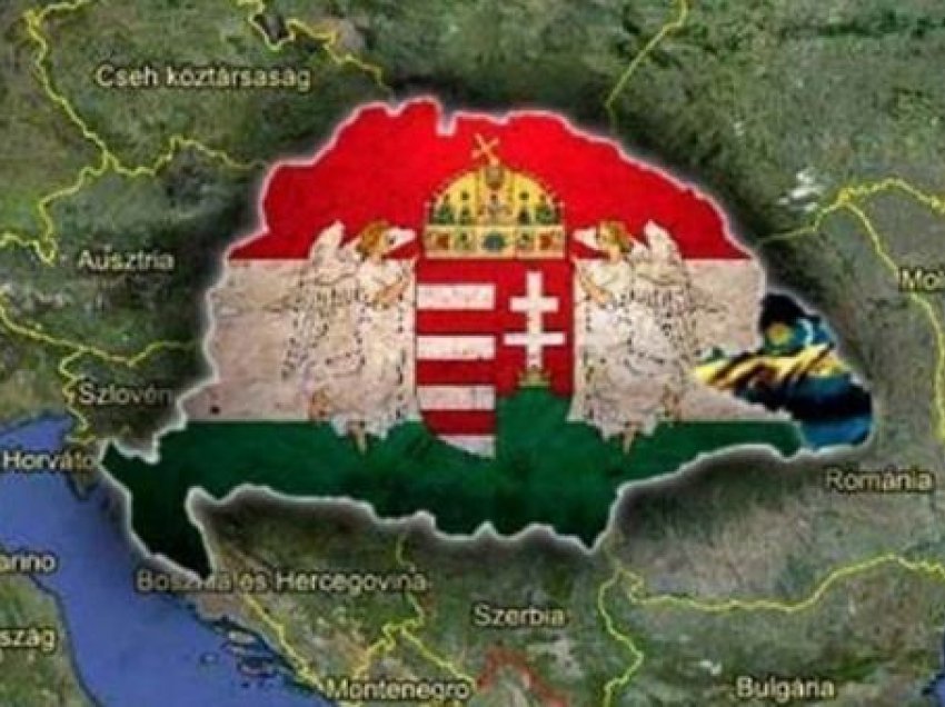 Shfaqet harta e Hungarisë së madhe, trondit serbët