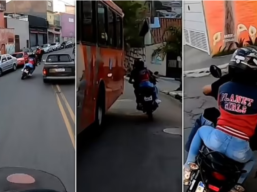 Video spektakolare e ndjekjes së motoçikletës nga policia në Brazil shtang shikuesit deri në fundin dramatik