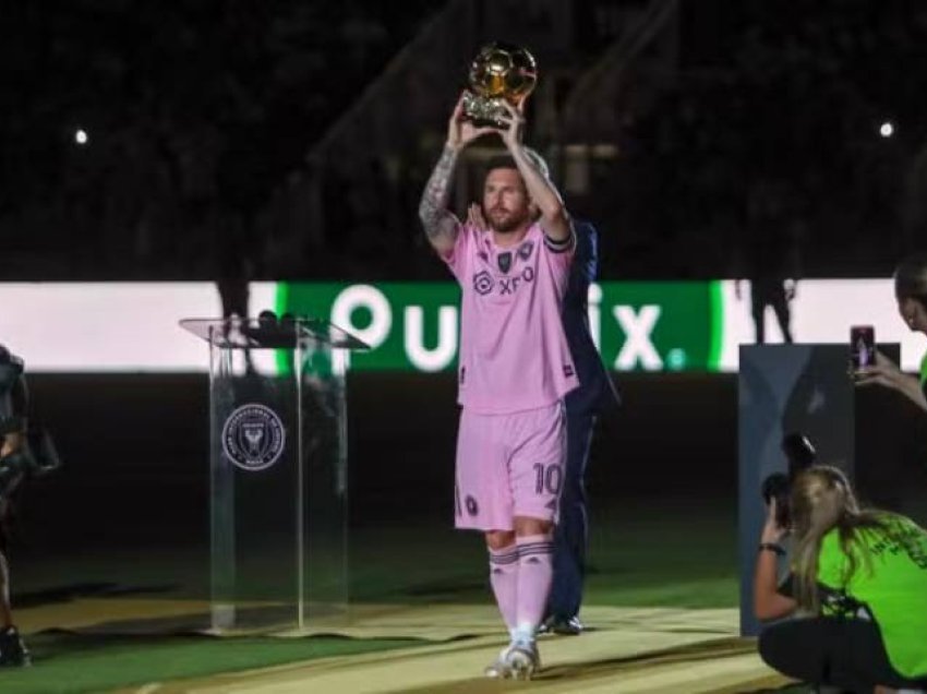 Messi prezanton Topin e Artë para tifozëve të Inter Miami