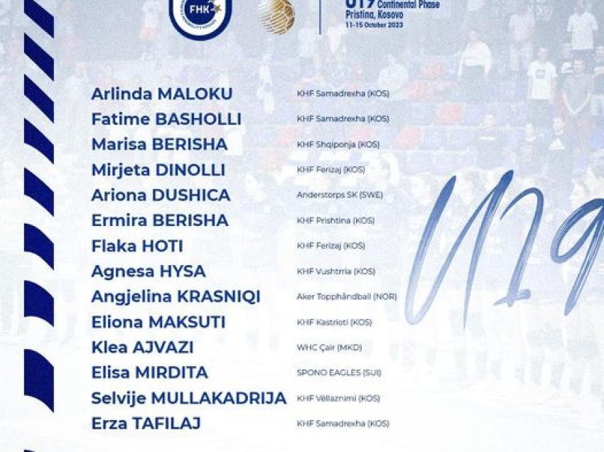 Sot grumbullohet Kombëtarja e Kosovës U19!