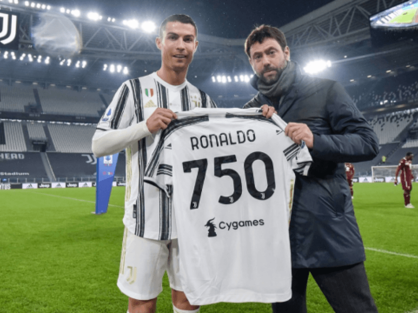Juventusi e nderon Ronaldon për arritjen e 750 golave në karrierë
