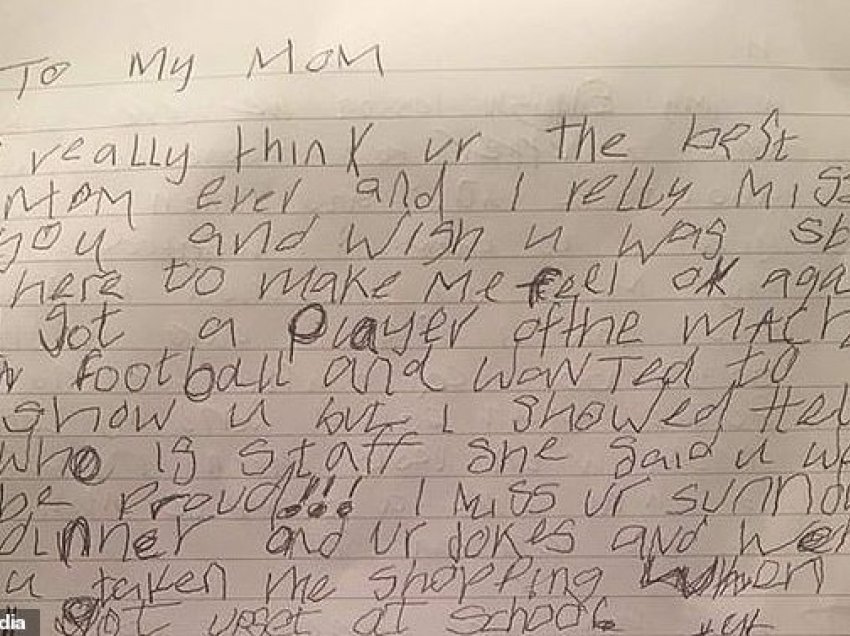 Letra e prekëse e 8-vjeçarit për nënën në parajsë: Kthehu se do ta ha gjithmonë brokolin