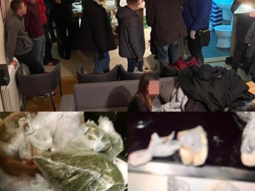 Kokainë, amfetaminë dhe shumë droga të tjera, policia ndërpret festën në Shkup