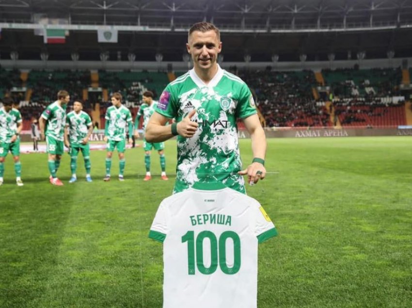 Bernard Berisha regjistron ndeshjen e 100-të zyrtare me FC Akhmat Grozny