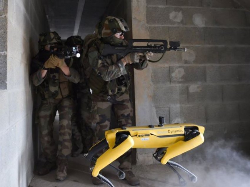 Ushtria franceze fillon testimin e qenit robot në stërvitjet për luftë