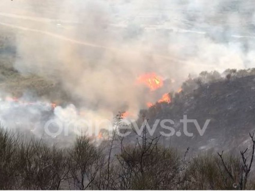 Përkeqësohet zjarri në Gorisht të Vlorës, flakët rrezikojnë puset dhe depot e naftës