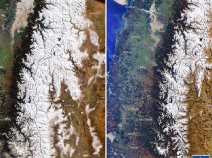Thatësira e shkaktuar nga ngrohja globale lë majat e Andeve pa borë
