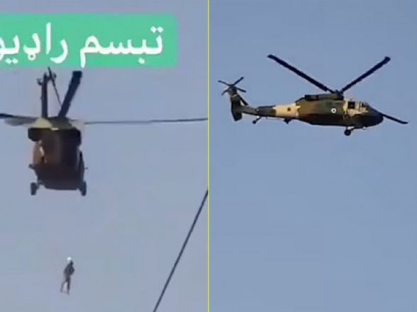 Talibanët bëjnë “xhiro” në ajër me helikopterin amerikan