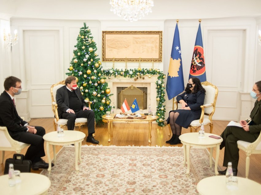 Presidentja Osmani priti në takim ambasadorin austriak, Christoph Weidinger