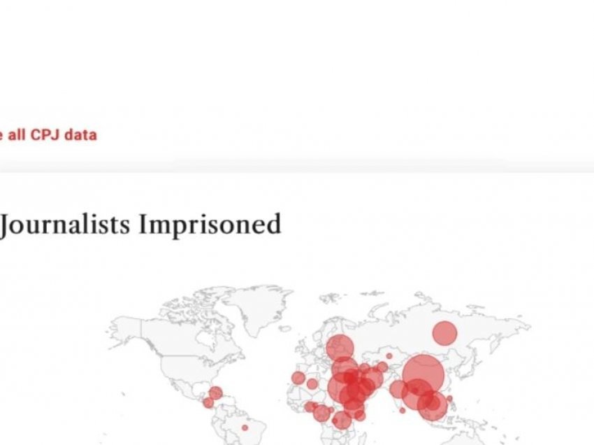 Numër rekord gazetarësh të burgosur në mbarë botën