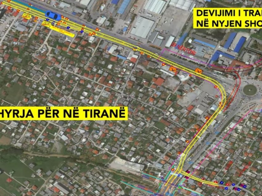 Punimet te “Shqiponja” devijojnë sërish trafikun, nga duhet të kaloni për të hyrë në Tiranë