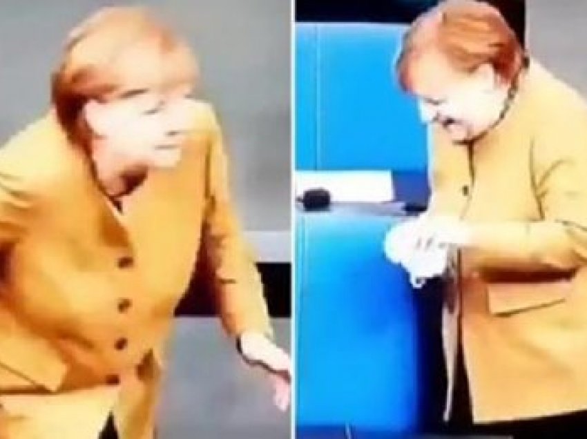 Merkel harron maskën në foltoren e Bundestagut, vrapon për ta marrë