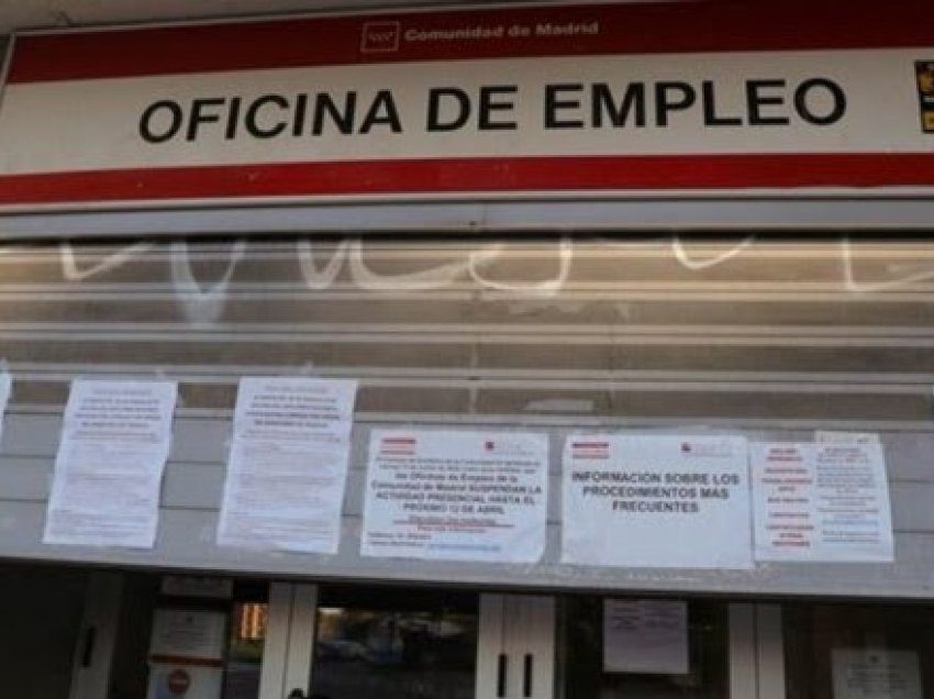 Spanjë, papunësia u rrit me 23 % në vitin 2020