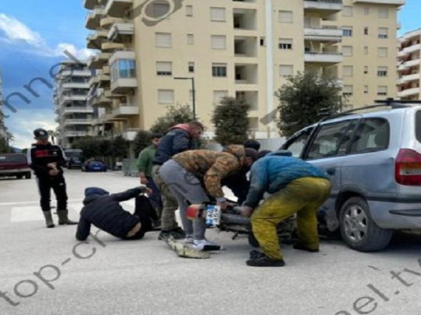 Vlorë/ Makina përplasi motoçiklistin në lagjen “Uji i Ftohtë”, arrestohet shoferi 66-vjeçar