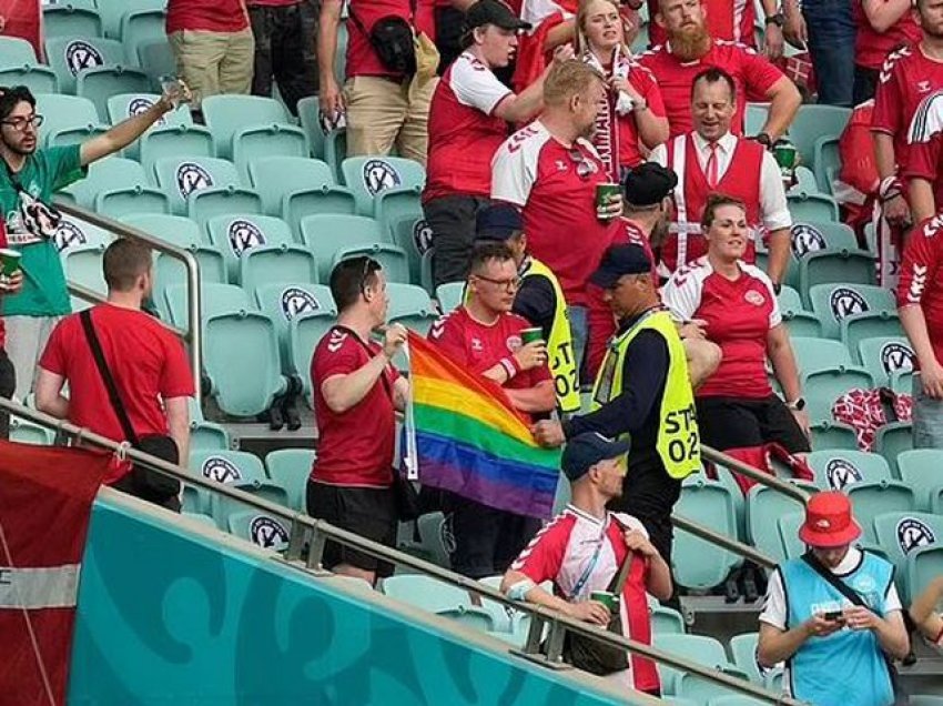 “Konfiskohen” flamujt e LGBT / U shpalosën nga tifozët e Danimarkës