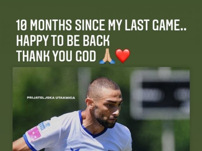 Futbollisti i Kombëtares rikthehet në fushë pas 10 muajsh