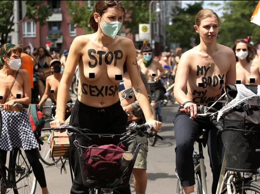 Çiklistet në Gjermani protestojnë topless