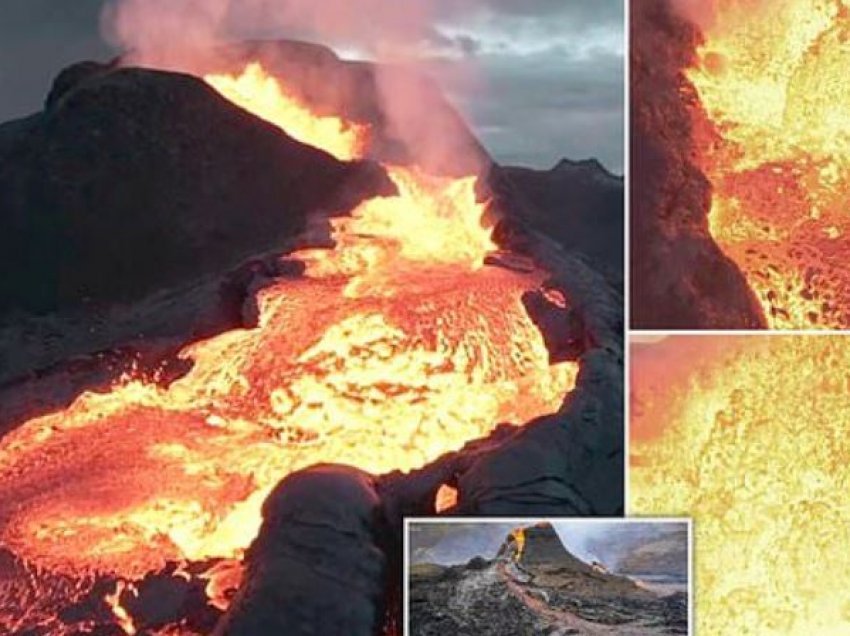 Shpërthimi i vullkanit në Islandë, droni regjistron pamje mahnitëse