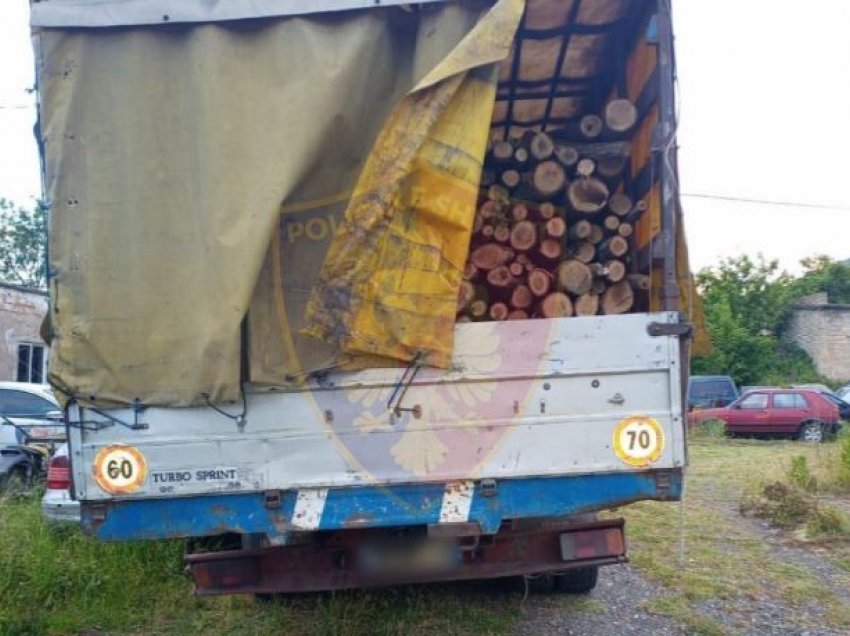 Bllokohet kamioni me dru të prerë në mënyrë të paligjshme në Kurbin, procedohet 57-vjeçari