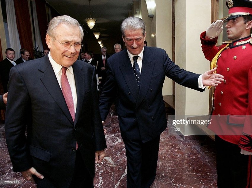 Berisha: Donald Rumsfeld, promotor i lirisë