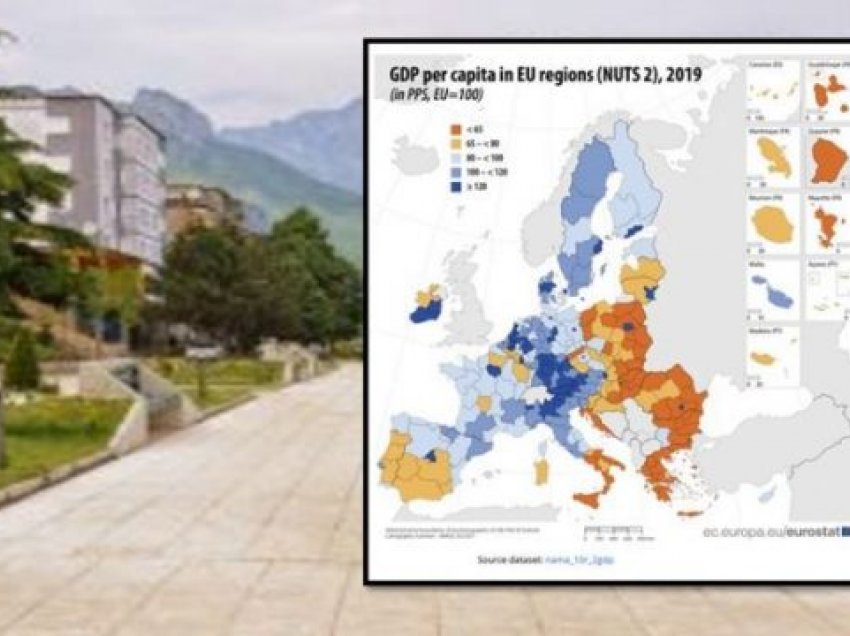 Veriu i Shqipërisë, rajoni më i varfër në Europë sipas Eurostat, të ardhurat për frymë dhe ndryshimi veri-jug