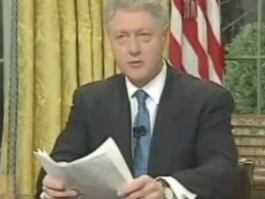 Momenti historik kur më 24 mars 1999, Bill Clinton dha lajmin për ndërhyrjen e NATO-s në Kosovë