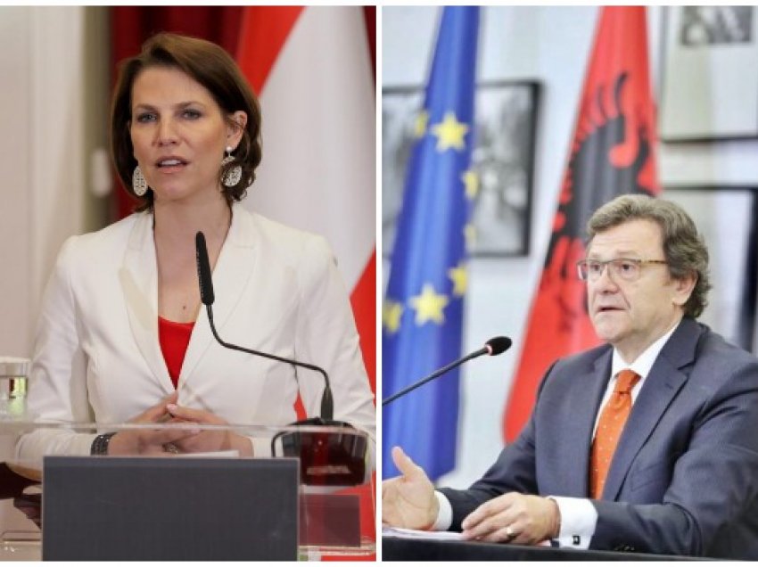  Integrimi në BE/ Kryenegociatori Zef Mazi pret ministren austriake