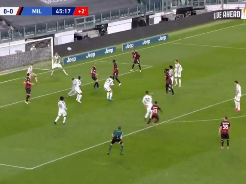Juventus – Milan, gol në fund të pjesës së parë