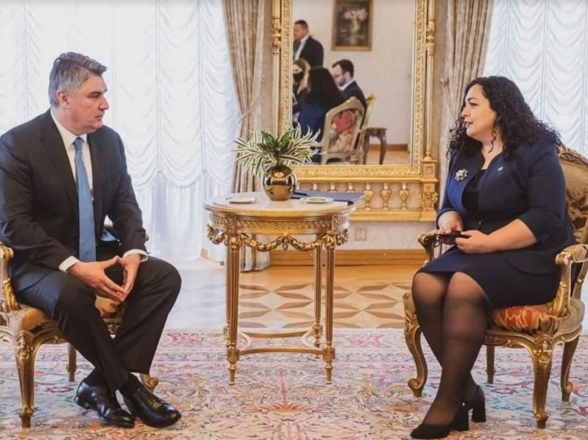 Presidentja Osmani takohet me Presidentin kroat, Zoran Milanoviq