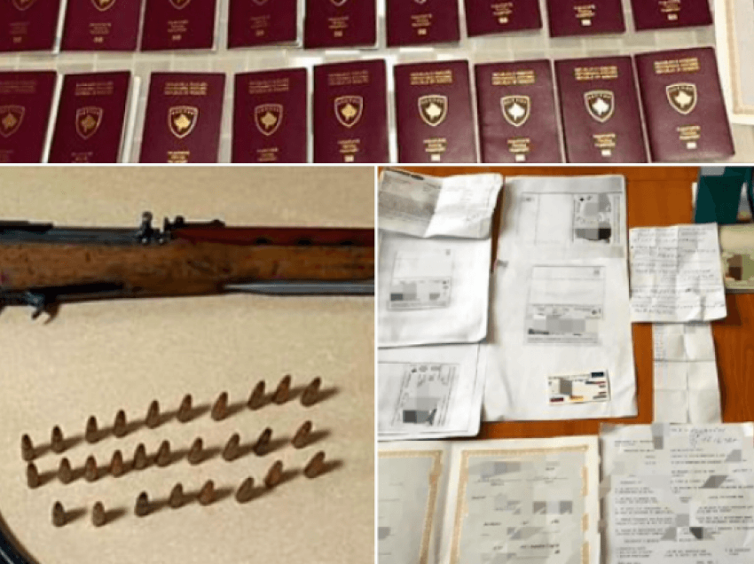 Policia sekuestron 38 pasaporta, diploma, transaksione bankare e armë, gjatë aksionit në Suharekë