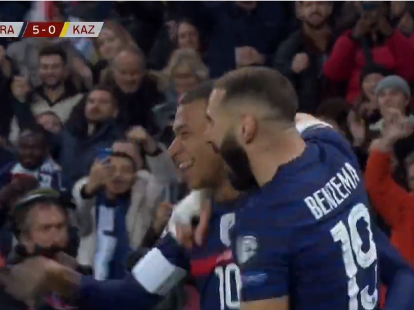 Benzema realizon dy gola të shpejtë, Franca ‘çmonton’ Kazakhstanin
