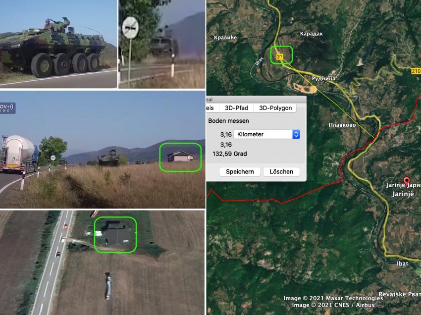 Gazetari i BILD-it publikon hartën: Kaq afër Jarinjës janë vendosur ushtria serbe