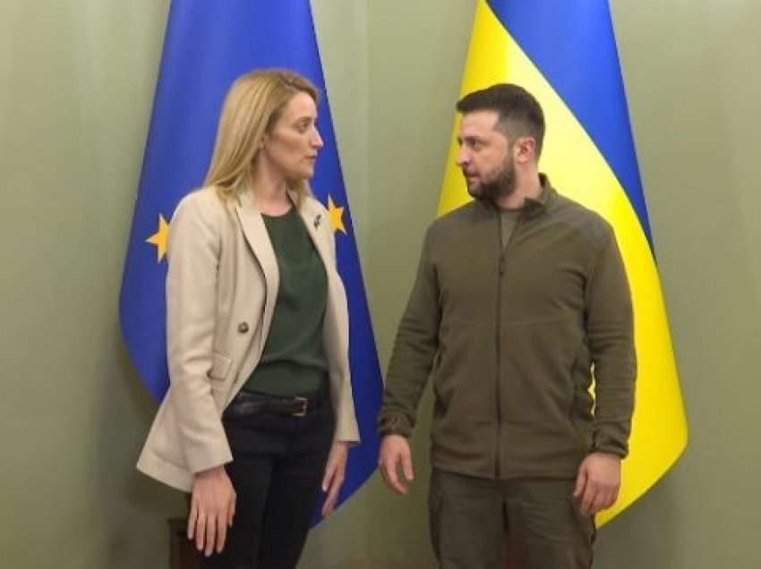 Presidentja e PE-së viziton Kievin, takohet me Zelenskyn