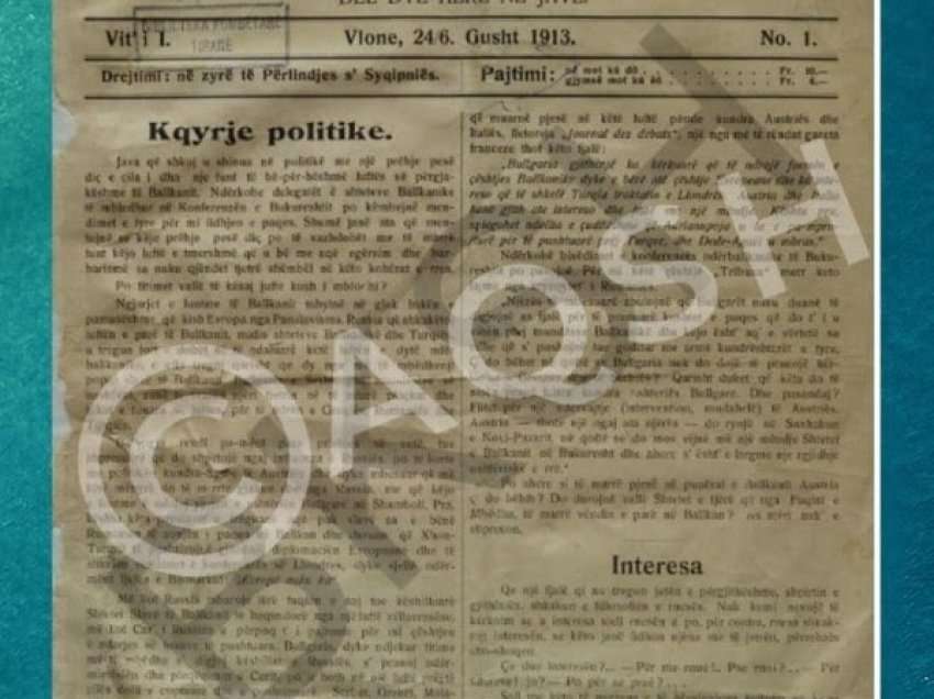 ​Përvjetori i gazetës së parë zyrtare në Shqipëri
