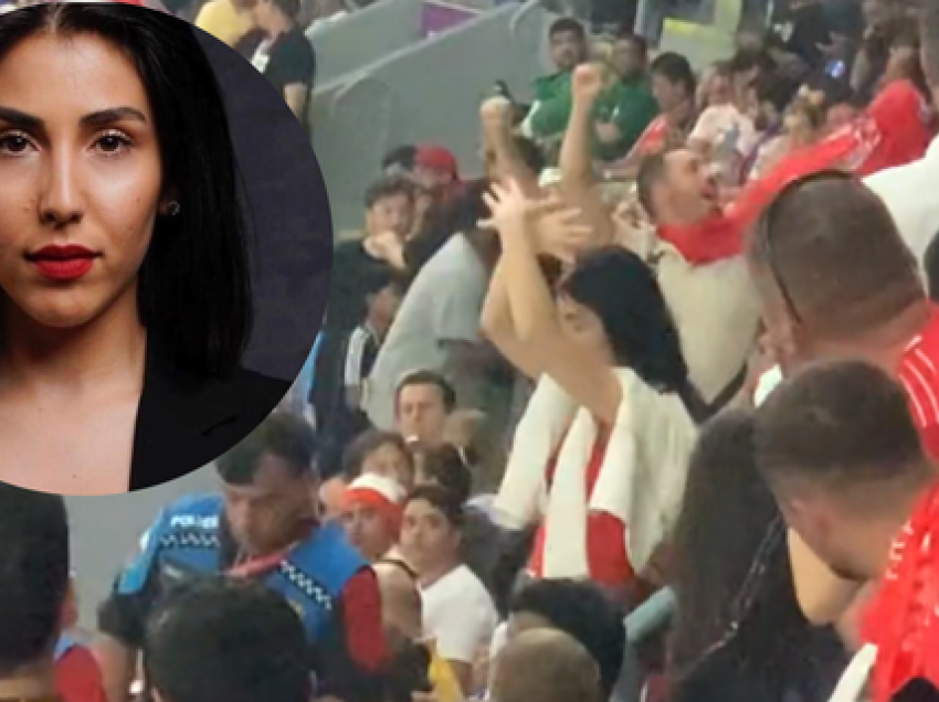 Bëri shqiponjën me duar në stadiumin e Katarit, flet tifozja shqiptare: Serbët u tërbuan pasi…