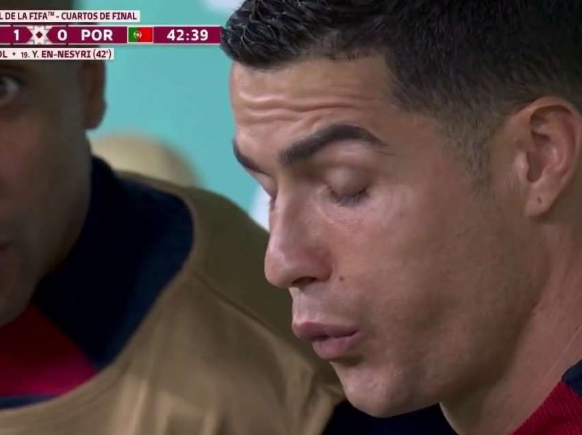 Reagimi i Ronaldos pas golit të Marokut 
