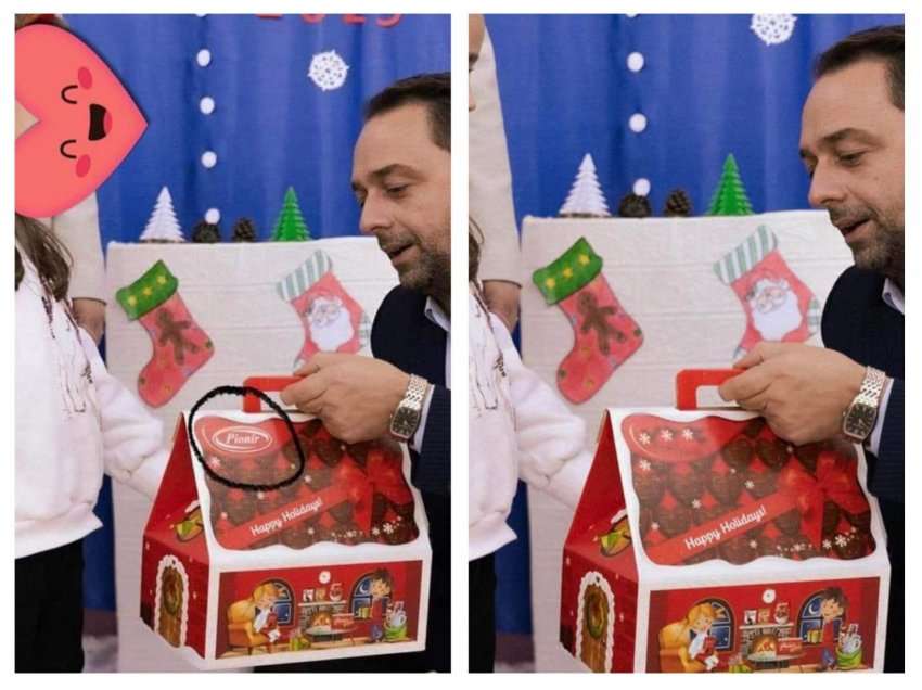 Kryetari i Skenderajt shpërndau dhurata për fëmijë, dyshohet se ishin prodhime serbe