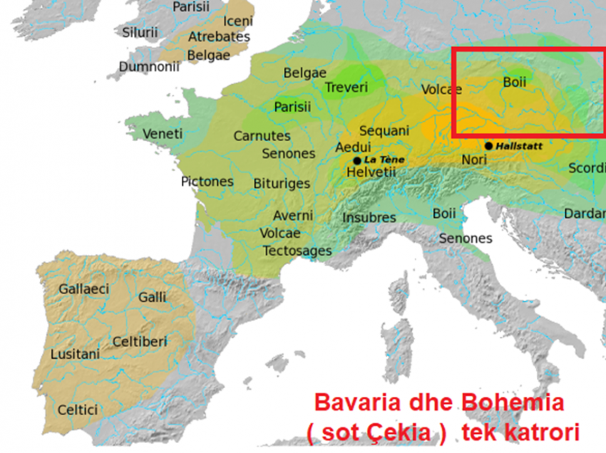 E dini origjinën e Bavarëve dhe Bohemëve?